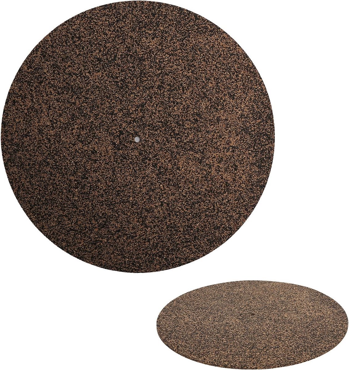SnelShoppen - Turntable Mat Zwarte Rubber Kurk Design 12 Inch Silicone LP Slipmat - Verbeter Geluid en Verminder Geluid voor Alle 12 Inch LP Draaitafe