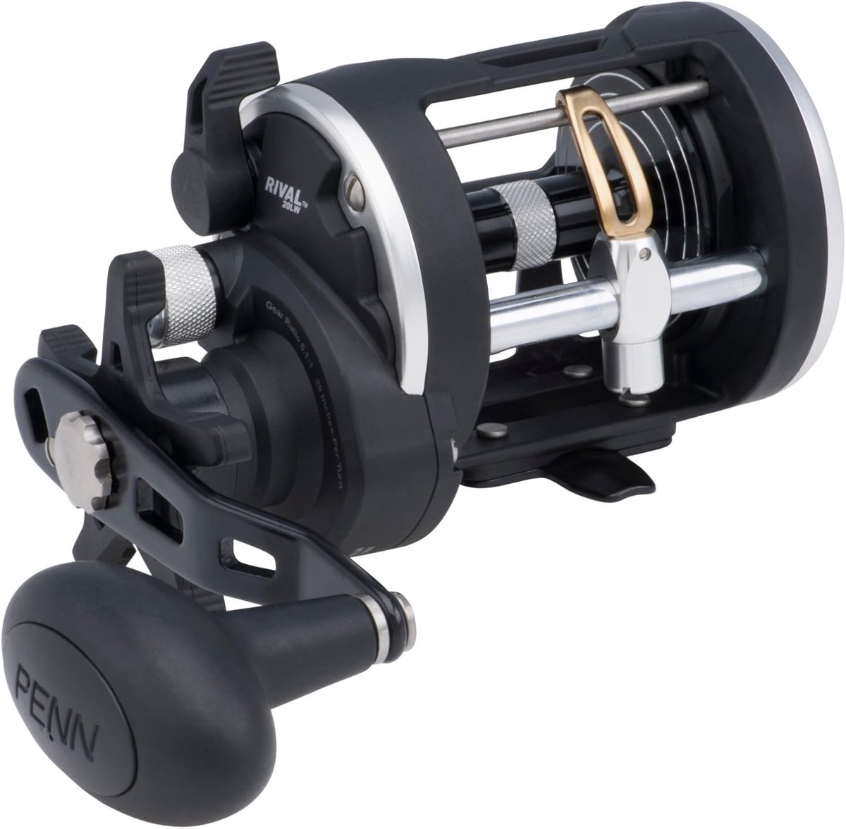 SnelShoppen - Lichtgewicht Level Wind Reel met Grafiet Frame, Aluminium Spool, Auto-Engaging Gears, Ideaal voor Vissen, Outdoor Activiteiten en Recrea