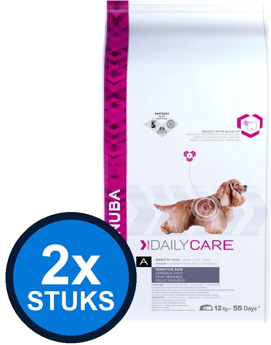 2x Eukanuba - Daily Care dog adult all sizes sensitive skin ocean fish 12kg