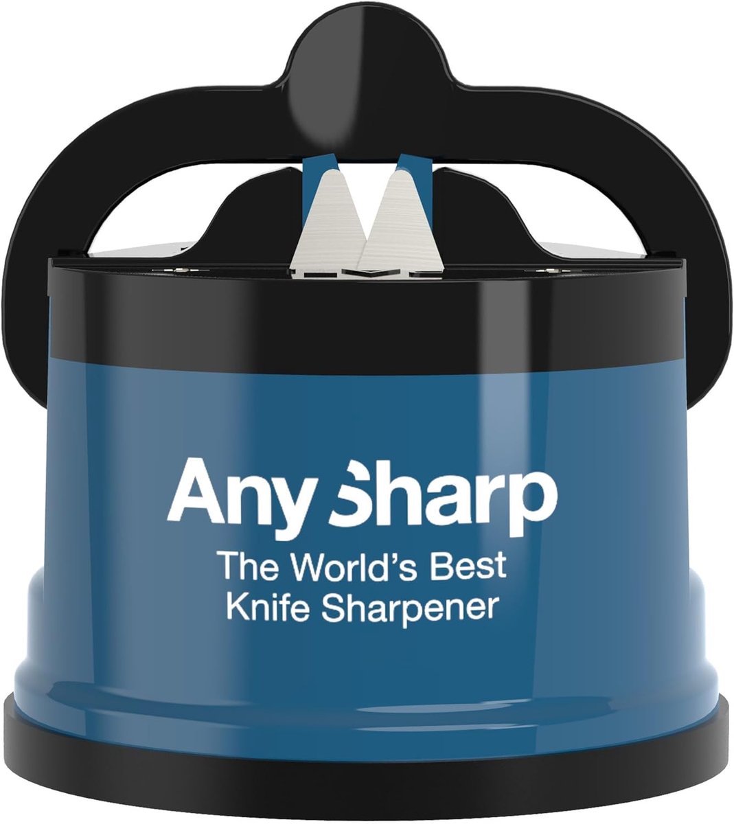 SnelShoppen - AnySharp Messcherpe Messen Slijper met Handsfree Veiligheid, PowerGrip Zuignap, Geschikt voor Alle Keukenmessen, Ideaal voor Harde Stale