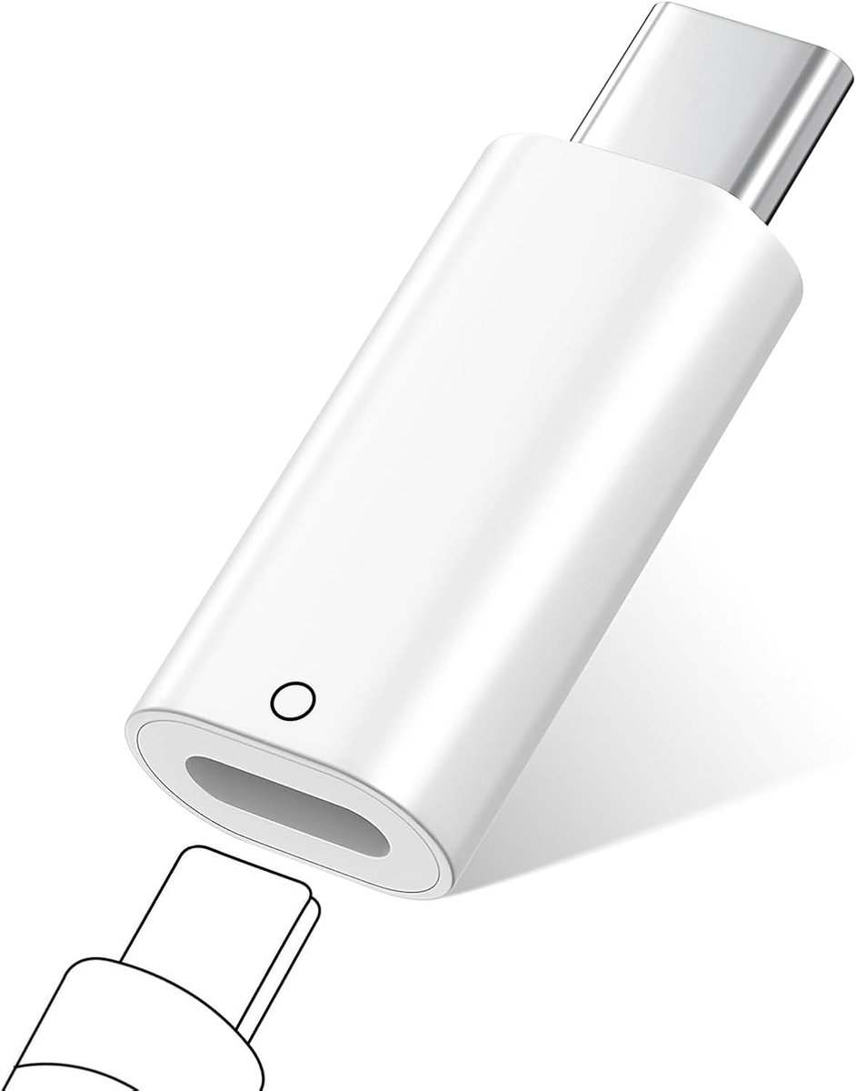 SnelShoppen - USB-C Tablet Pen Oplaad Adapter voor Apple Pencil 1e Generatie - Opladen en Bluetooth Koppelen voor iPad 10e Generatie - MFi Gecertifice