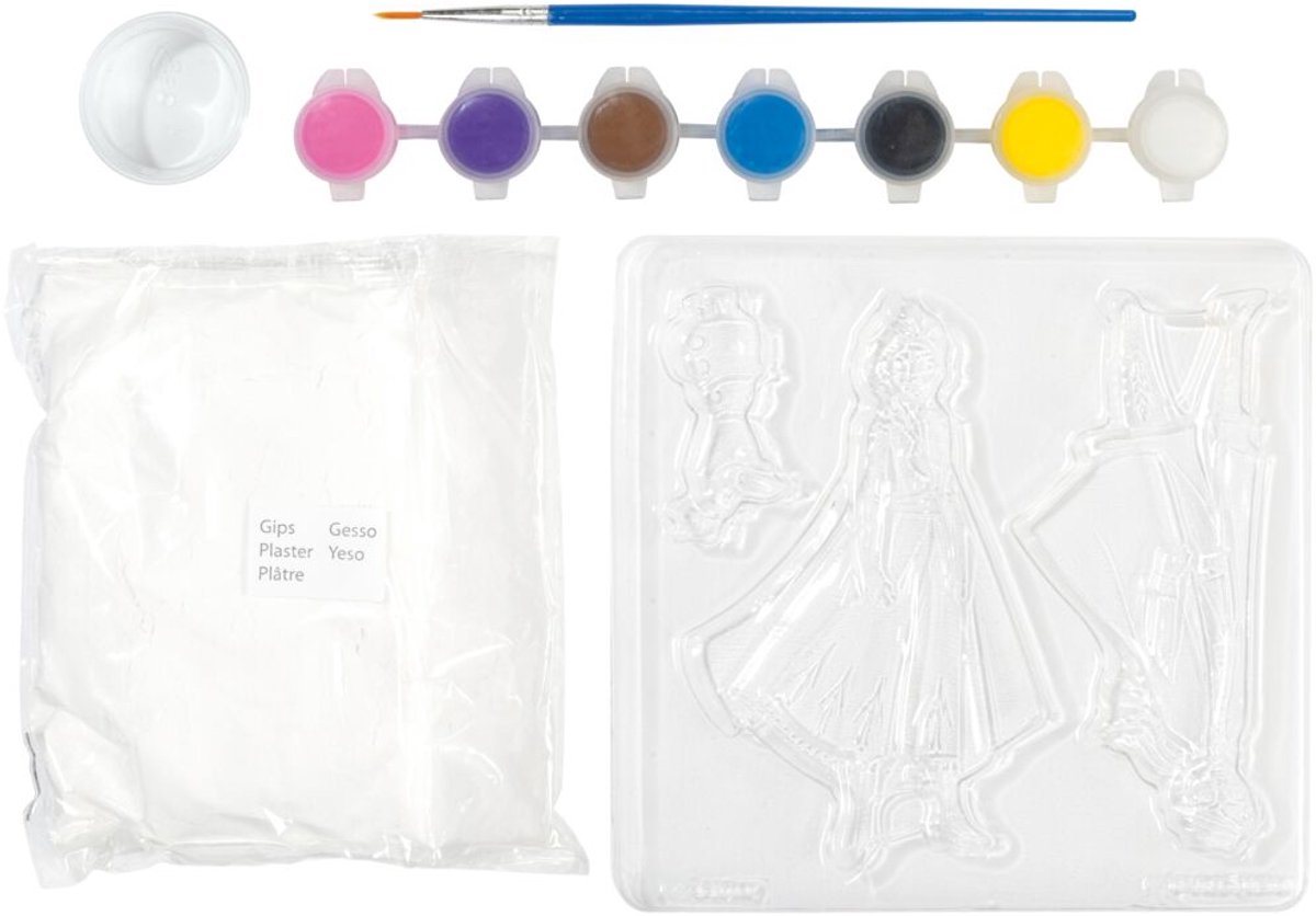 Disney Frozen 2-in-1 Knutselkoffer - 4 armbandjes met 300+ kralen - Gipsfiguren gieten en schilderen - Speelgoed Kinderen - Knutselen - Voor meisjes en jongens - Vanaf 5 jaar - Totum — afbeelding 14