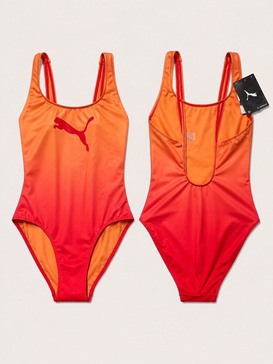Puma damesbadpak classic swimsuit Oranje