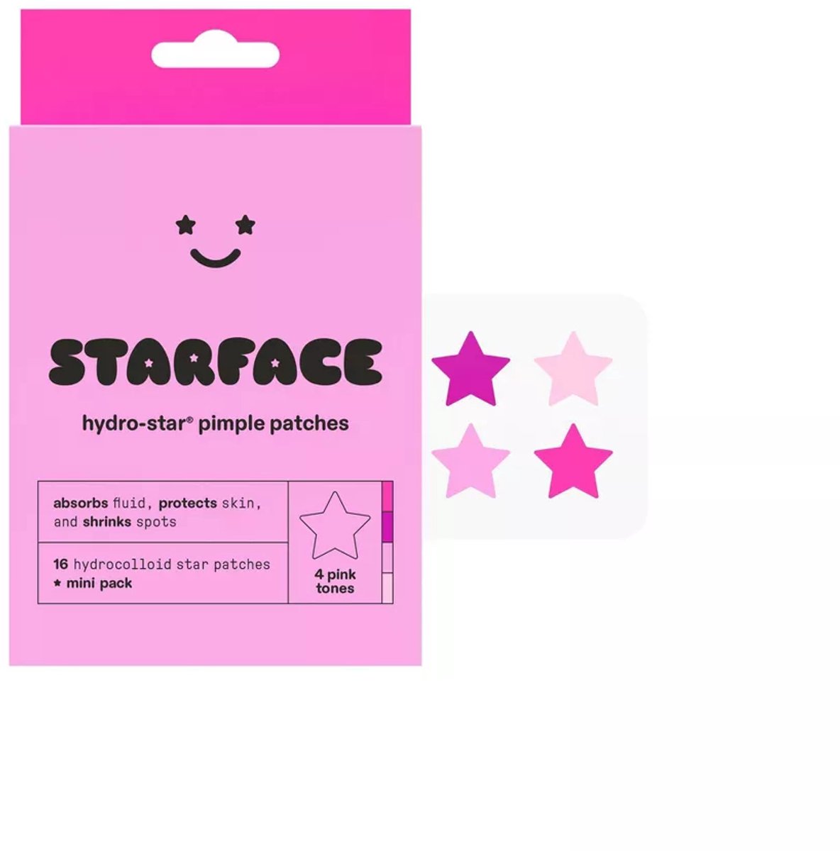 Starface Hydro-Stars Pink Party Pack Pimple Patches – Hydrocolloïde Puistjespleisters – 16 Stuks