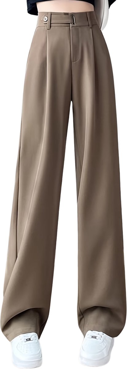 Currero Pantalon Dames Chino Golfbroek Nette Broek Met Elastische Tailleband Volwassenen Tarwekleurig M/