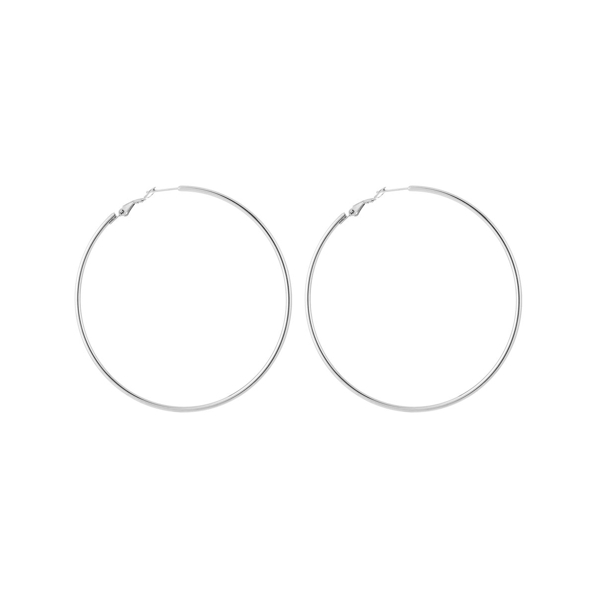 Stainless Steel Klassieke Large Basic Hoops (68mm) – Elegante & Tijdloze Oorringen – RVS - Zilver