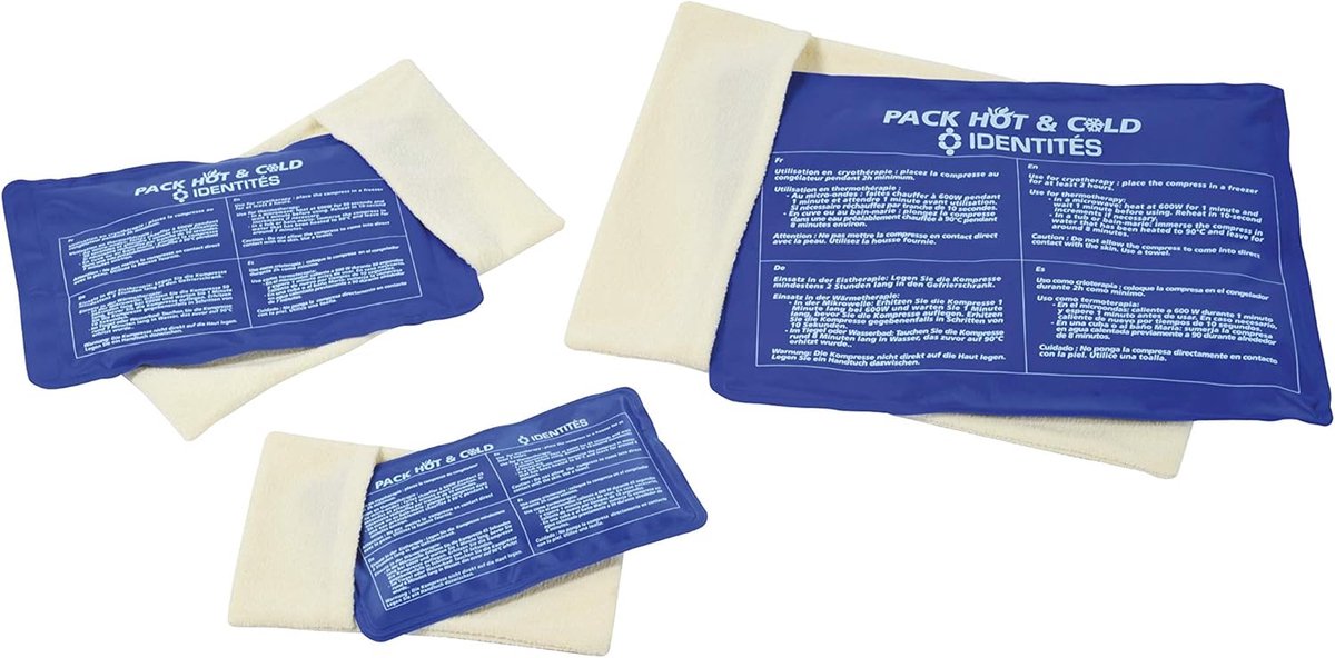 SnelShoppen - Multifunctionele Warm/Koud Compress, 23x13 cm, Herbruikbaar, Woven Cover, Ideaal voor Pijnverlichting, Ontspanning, Koeling en Verwarmin