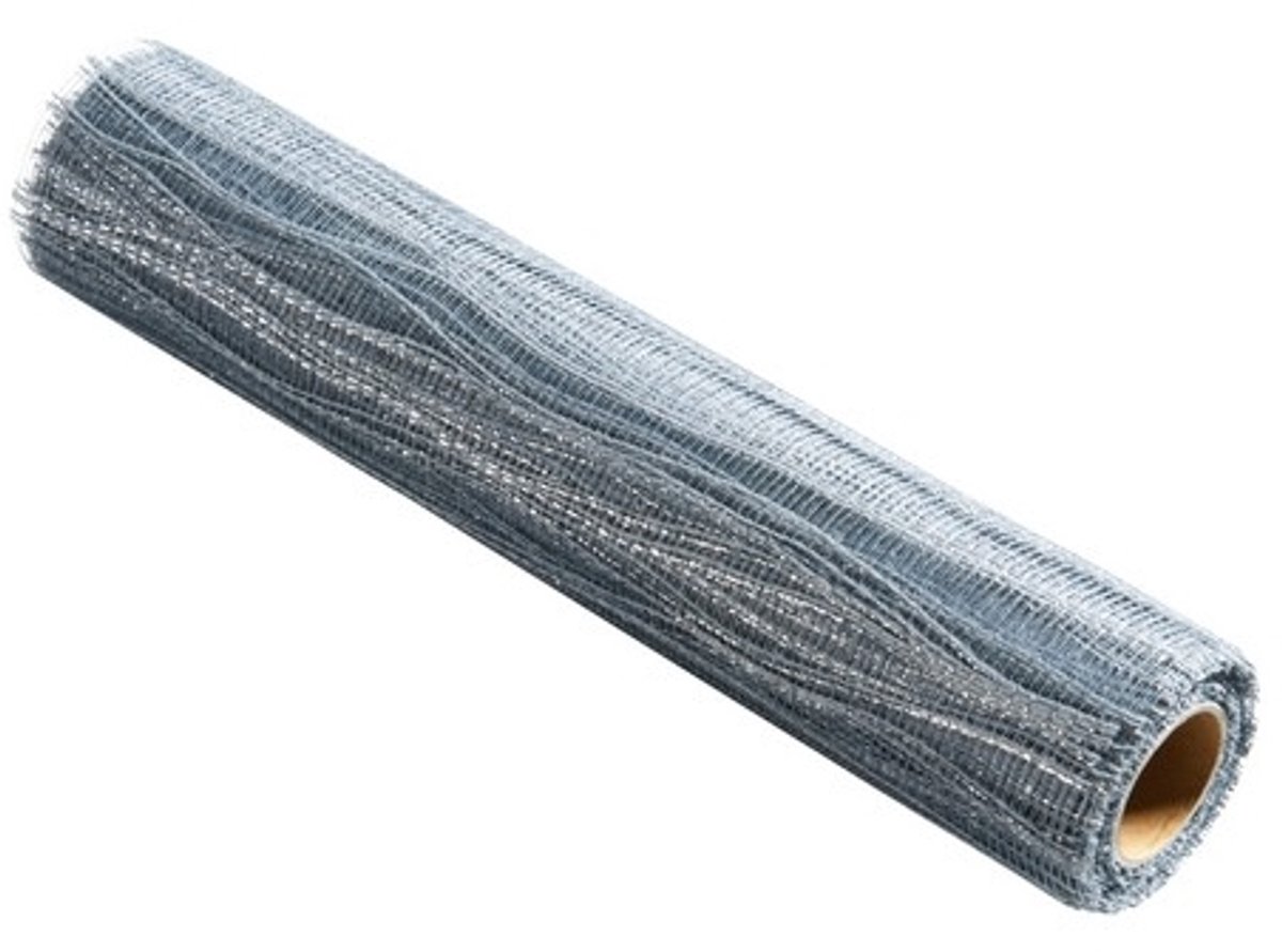 Wave Metallic Tafelband zilver/zilver 53cmx20mtr (rolled)
