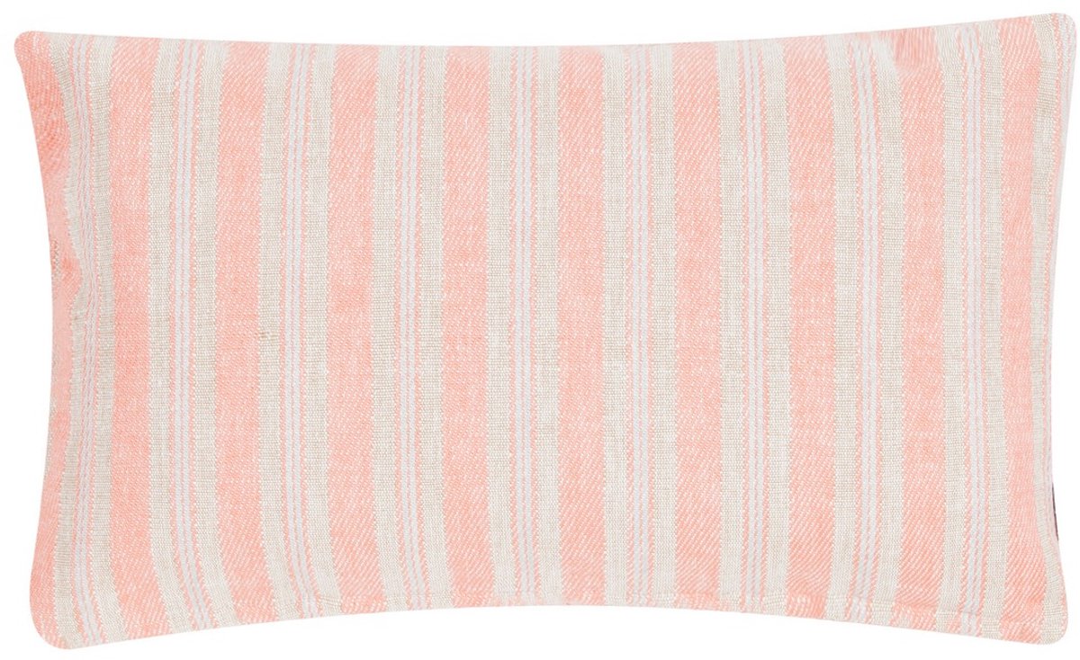 New Linen Stripe Coral Haze Cushion 30x50 cm