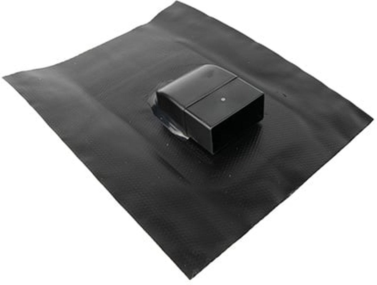 Fleck Universele Lage Dakdoorvoer Zwart 100 mm