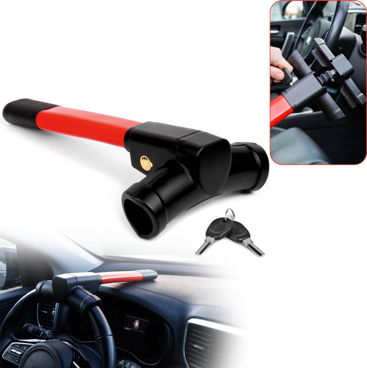 ApexArte® Stuurslot Auto - Autoslot Camper - Pedaalslot