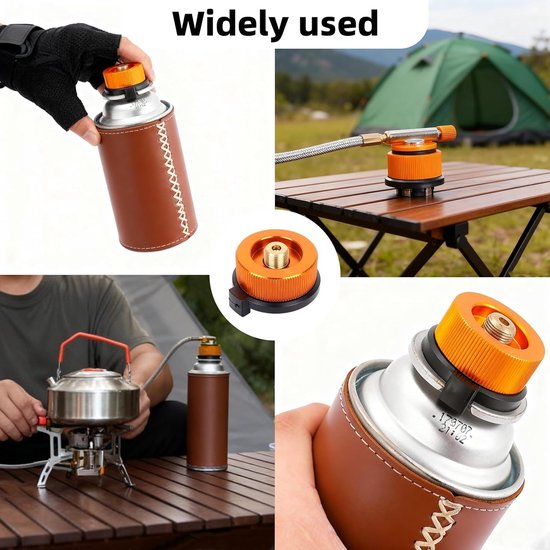 SnelShoppen - Gas Cartridge Adapter - 1pc Camping Gas Converter voor Gasfles Type Buse - Duurzaam Duralumin - Ideaal voor Camping, Hiking en Buitenact — afbeelding 4