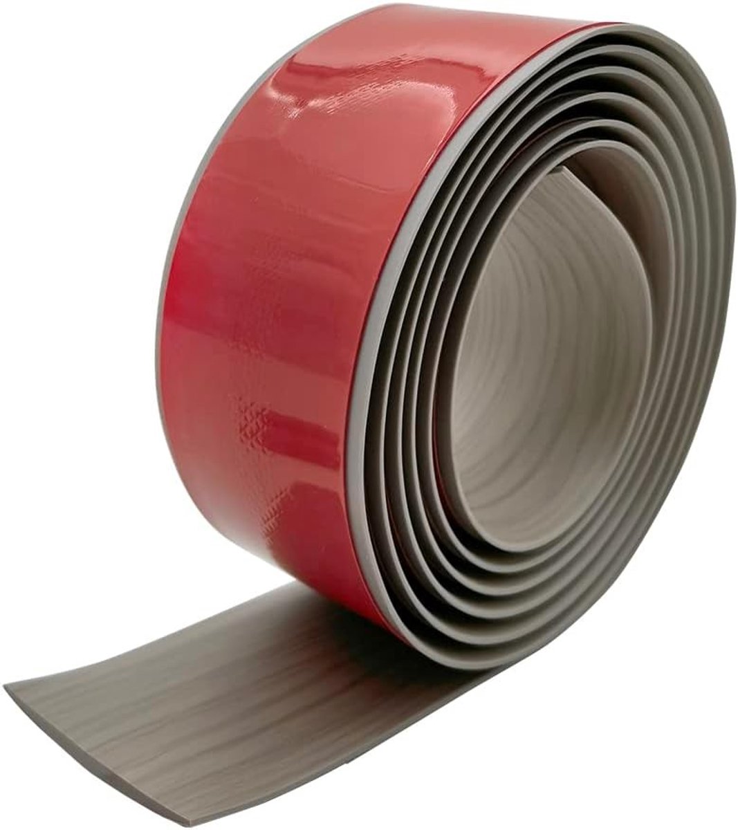 Zelfklevende Vloerovergangsstrip voor Vinyl en Houten Vloeren - PVC Drempelstrip (2m x 5cm, Kleur: Grijs) voor Naadloze Overgangen en Verbeterde Afwerking