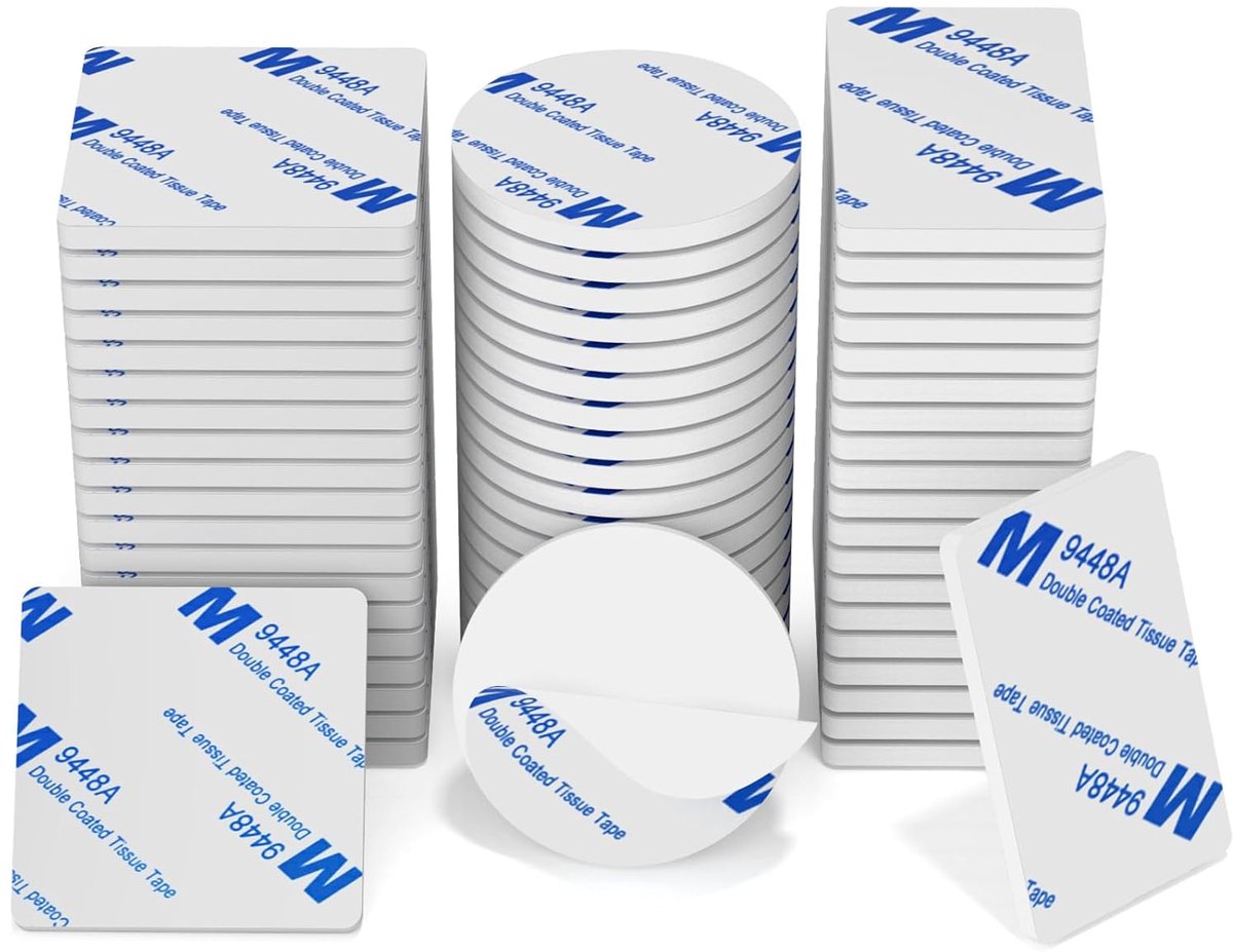 SnelShoppen - Double Sided Tape Extra Strong - 60 Stuks Zelfklevende Pads - Dubbelzijdige Montage Tape - Sterke Hechting - EVA Foam - Wit - Voor Thuis