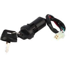 SnelShoppen - 4-Pole Ignition Lock voor ATV en Dirt Bike - 4-Draad Verbindingsschakelaar - Waterdichte ABS Behuizing - Geschikt voor 50 90 110 125cc -