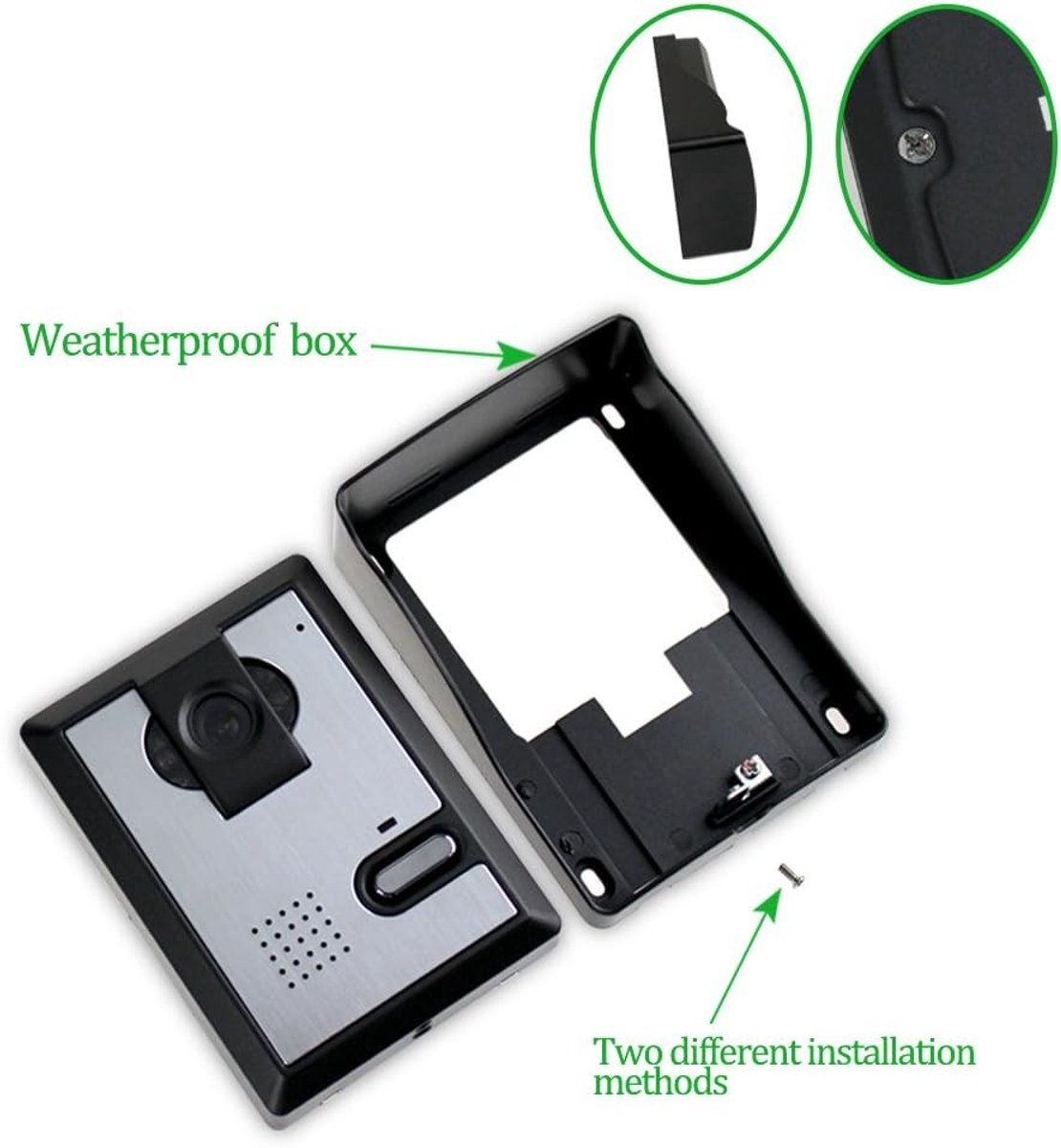 Video Deurbel Systeem - Waterdicht - 7 Inch Kleurenmonitor - HD Nachtzicht - Voor Huisbeveiliging