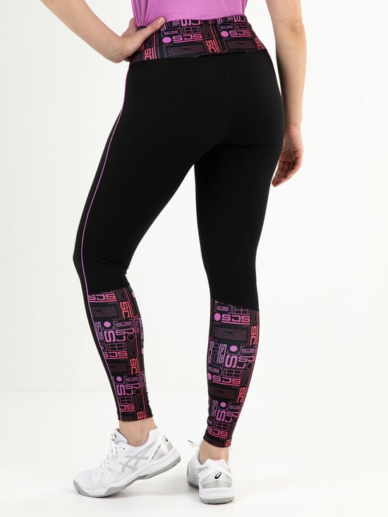 Sjeng Sports YVA Sportlegging Vrouwen - Padel Legging Vrouwen - Zwart - Maat: XS - 68% polyamide, 32% elastaan van Merkloos — afbeelding 4