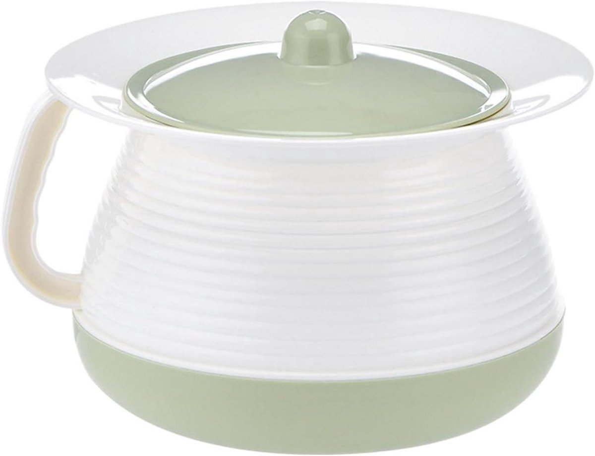 Draagbare Pot - Toiletemmer Deksel - Reizen Kamperen - Hygiënische Geurcontrole - Diameter 21 cm - Groen