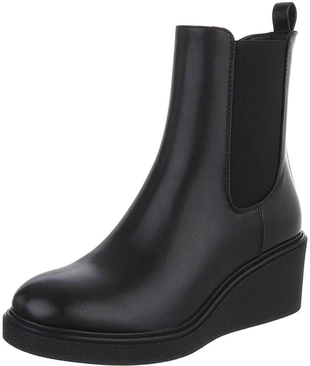 Enkellaars - Slip-on met wedgezool - Dames Mt:37