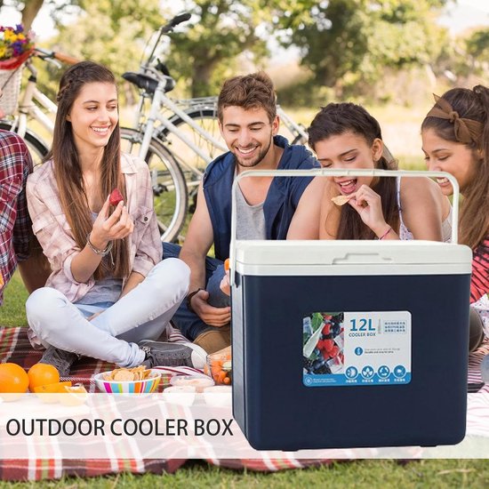 Geïsoleerde koelbox - Opbergdoos - Outdoor avonturen - Warmte en koude isolatie - 12 liter - Blauw — afbeelding 4