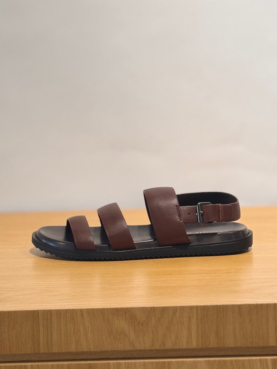 Cerruti sandalen bruin met drie banden en hielriem voor heren - 42