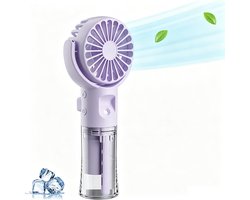 Handventilator met verneveling - Ventilator Met Waternevel - Draagbare Mini Ventilator - Oplaadbaar…