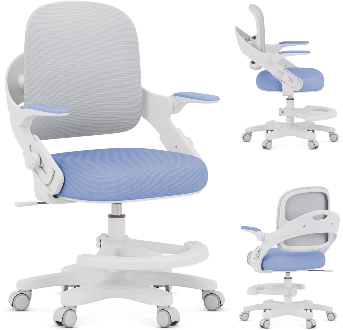 Mark Adler Junior 4.3 Ergonomische Bureaustoel Kind - Kinderstoel - Blauw/Grijs