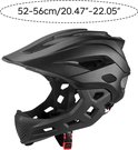 Zwarte helm met afneembare kinband. Afmeting 52-56cm/20.47"-22.05" aangegeven.