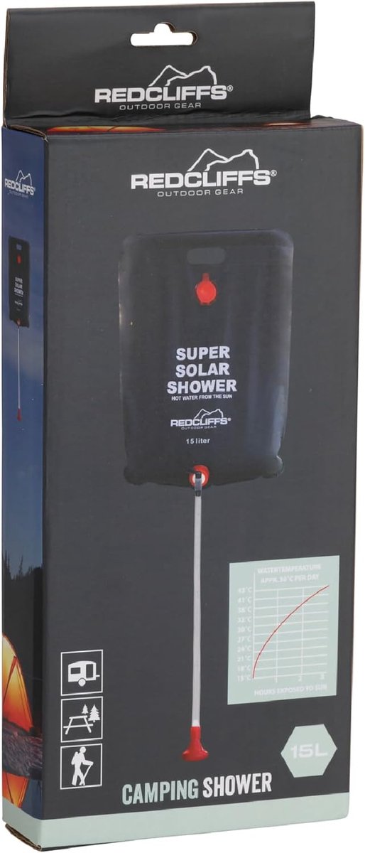 SnelShoppen - Camping Doucherugzak 15 Liter - Multicolour - Ideaal voor Kamperen, Festival, Strand en Buitenactiviteiten - Lichtgewicht, Handzaam en P