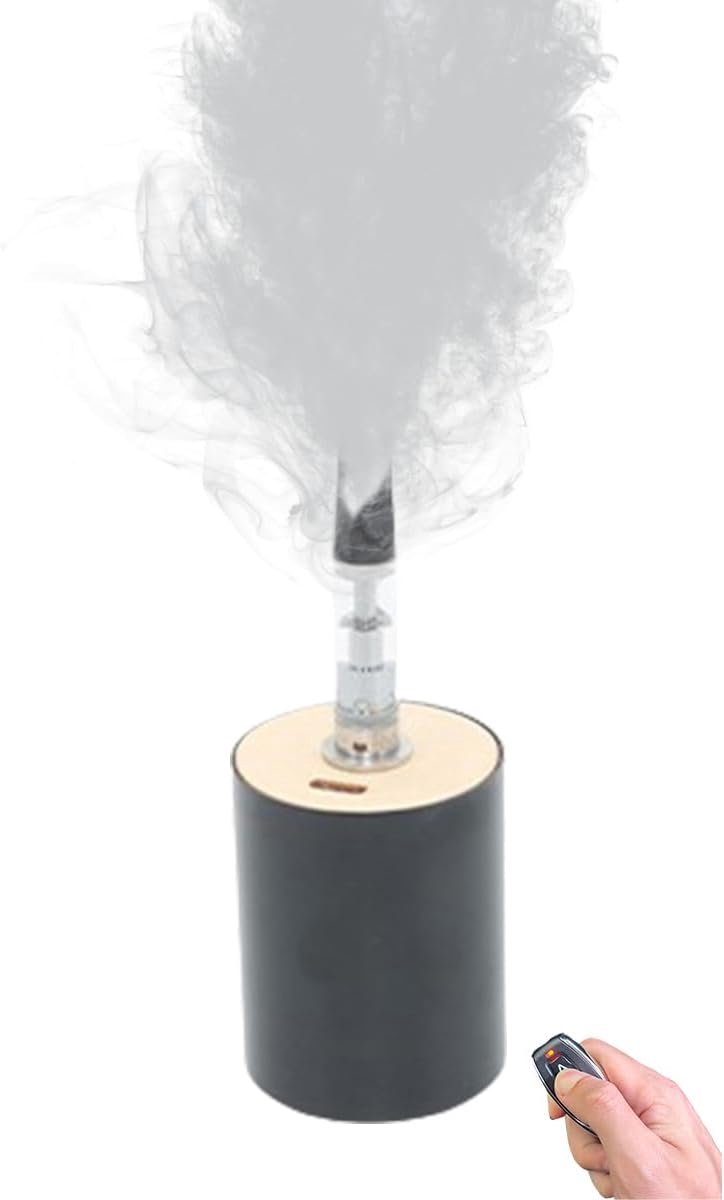 SnelShoppen - Handheld Rookmachine Draadloos - Accu Aangedreven Fog Machine voor Feest, DJ, Disco, Bruiloft, Halloween - Compact en Lichtgewicht (Rond