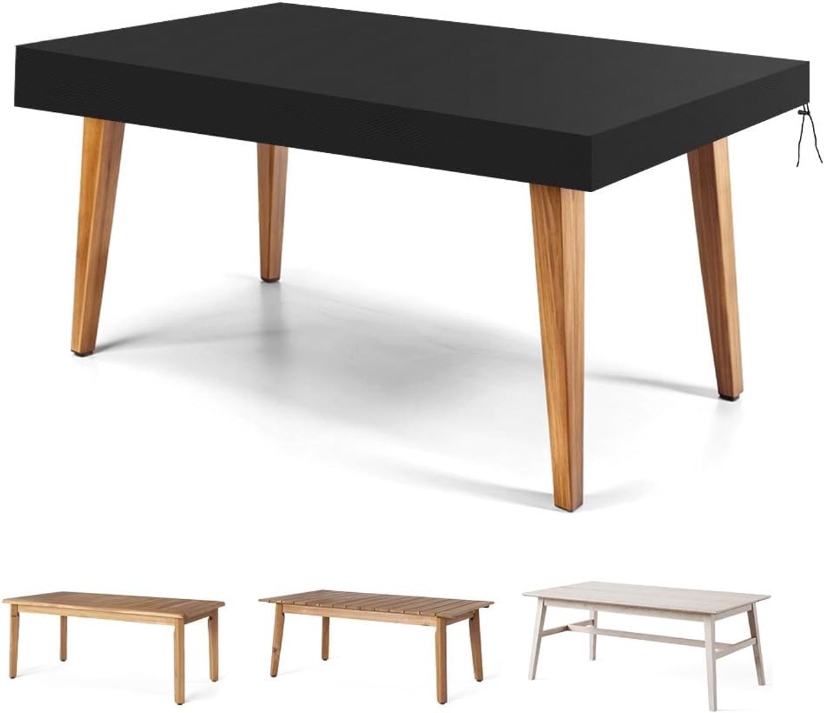 SnelShoppen - Waterproof Tuin Tafel Cover 210D Oxford - Beschermhoes voor Ronde Tafel - UV Bestendig - Winterbestendig - Diverse Maten - Ideaal voor T