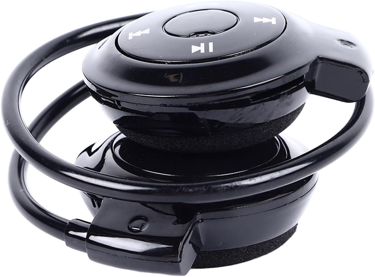 SnelShoppen - Draadloze Over Ear Headphones met Microfoon, Opvouwbare Stereo HiFi Geluid, Zwart, Ideaal voor Sport en Hardlopen