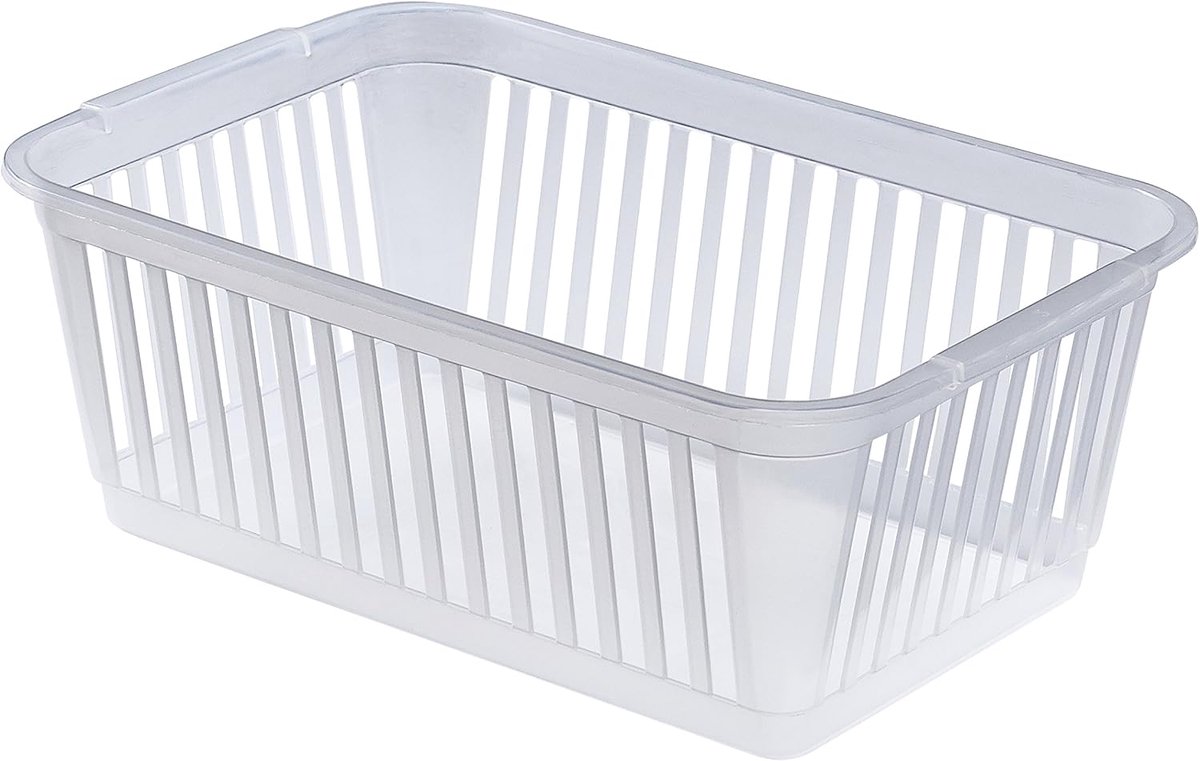 SnelShoppen - Whitefurze Opbergmand, Kleurloos, 30 cm - Ideaal voor Slaapkamer, Thuis, Kantoor - Gemakkelijk Schoonmaken - Multifunctionele Mand