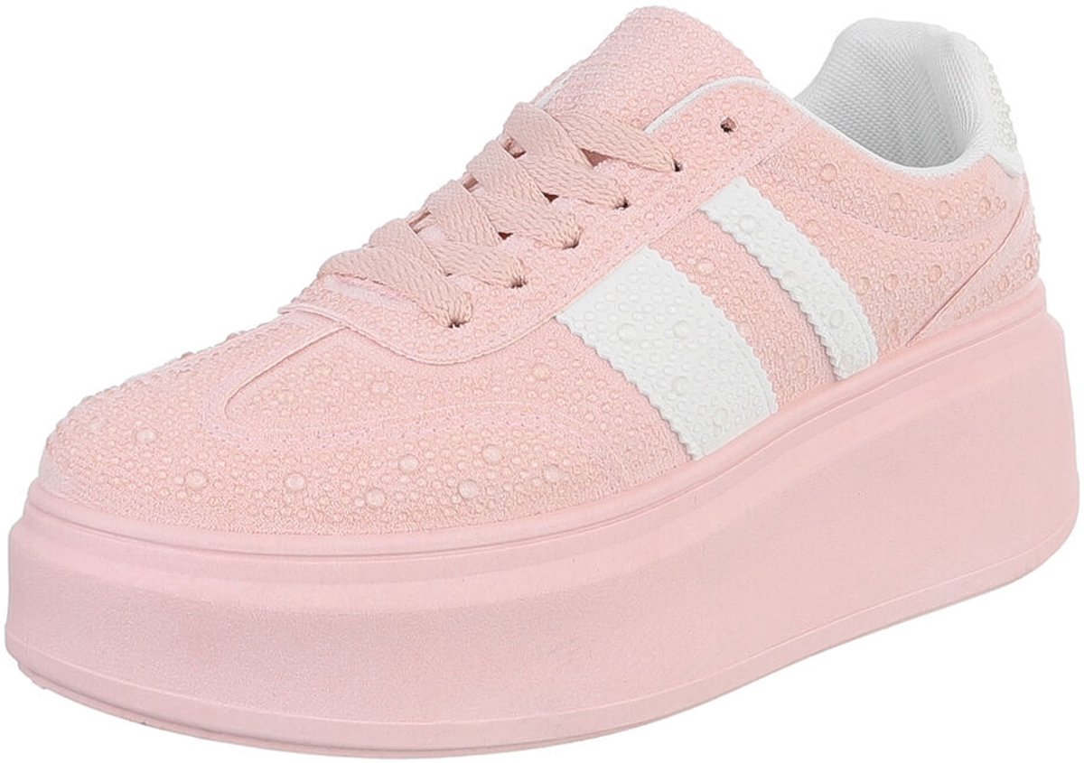 Sneaker - Chunky zool en vetersluiting - Dames Mt:36