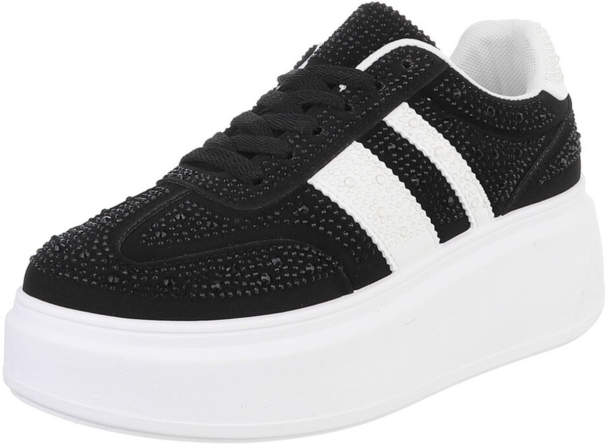 Sneaker - Chunky zool en vetersluiting - Dames Mt:37