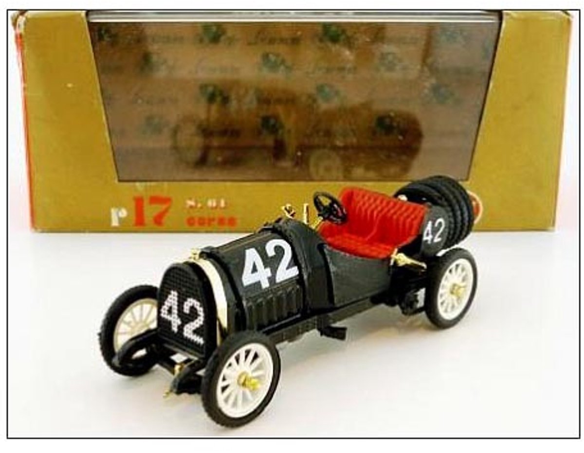 Modelauto Fiat Grand Prix de France F1 130HP corsa 1907 #42 - Schaal 1:43