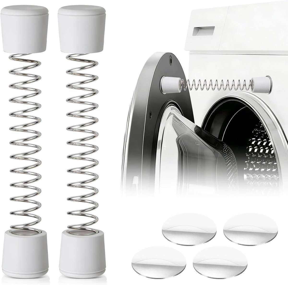 2 Stuks Deurstopper voor wasmachine - Magnetische deurstopper - Goede Ventilatie - Geschikt voor de meeste wasmachines - Geschikt voor de meeste wasmachines - 10cm - grijs