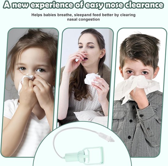 Neusaspirator voor baby's,neusafzuiger voor slijm,reisvriendelijke neusreiniger,neusaspirator voor baby's,handmatige neuszuiger,draagbare handaspirator (1 stuk) — afbeelding 3