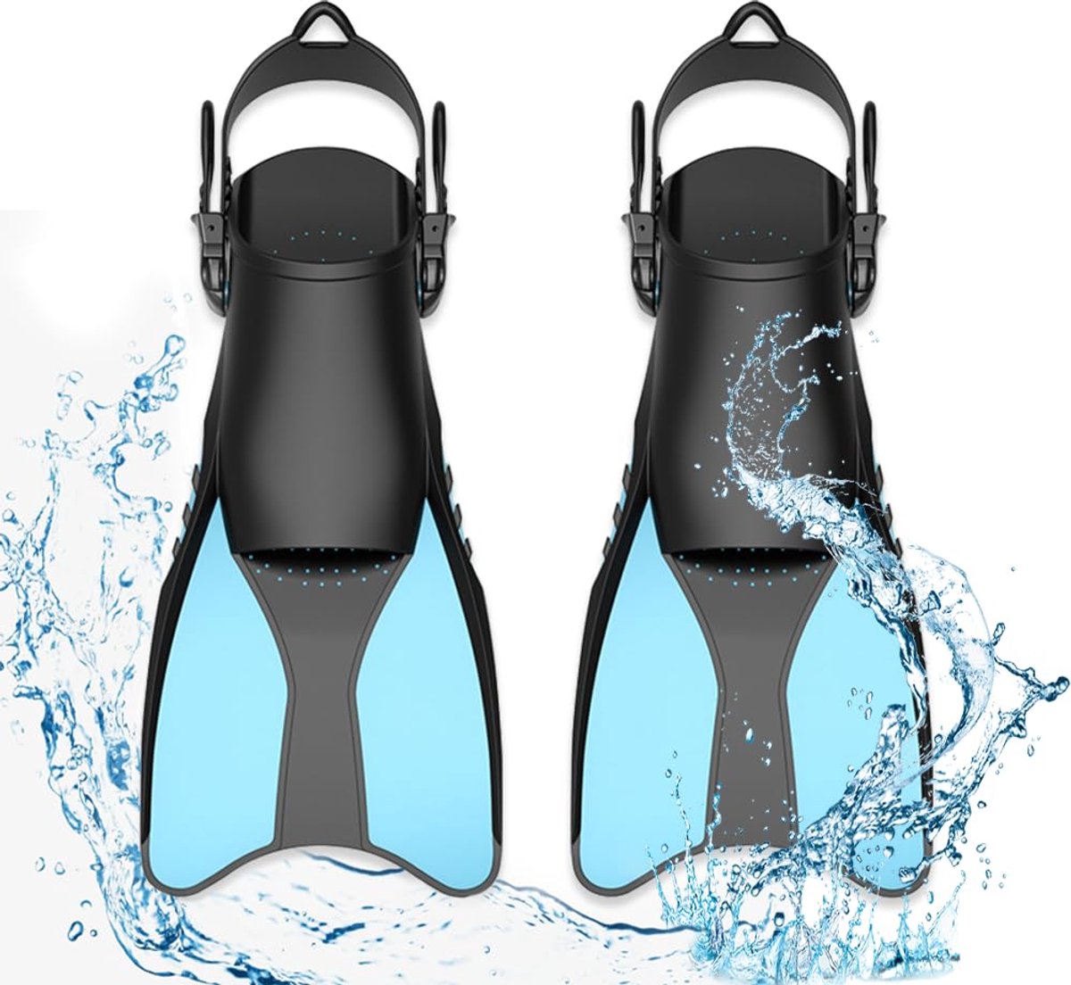 Dailygoods - Aanpasbare Snorkelvinnen - Duikvinnen voor Volwassenen Maat 38-42