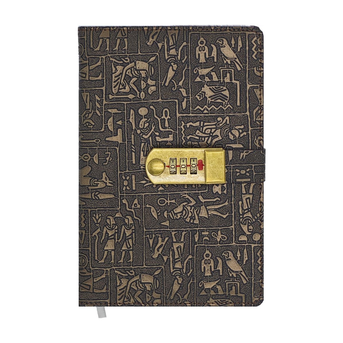 Dailygoods - A5 Retro Leren Dagboek met Slot - 300 Bladzijden