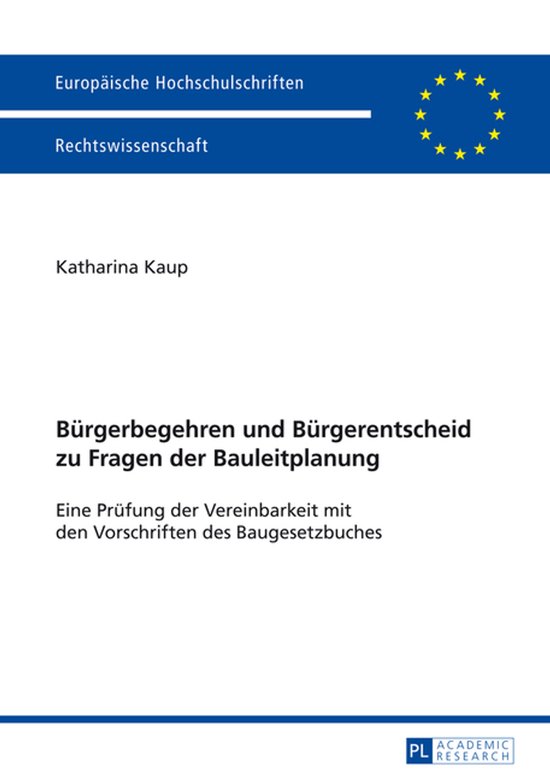 Europaeische Hochschulschriften Recht 5613 - Buergerbegehren ... - cover