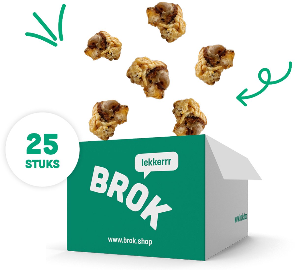 BROK Natuurlijke Hondensnacks – Runder Knieschijven – Gezonde Kauwsnacks Voor Honden – 100% Natuurlijk - 25 stuks
