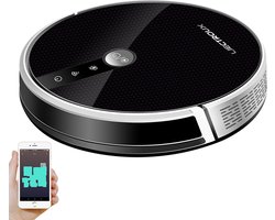 Robotstofzuiger Met Dweilfunctie-4000 Pa Zuigkracht-Gyro Navigatie-App Bediening-120 Min-Huisdieren-Harde Vloeren En Tapijt-33x33x7,4 cm