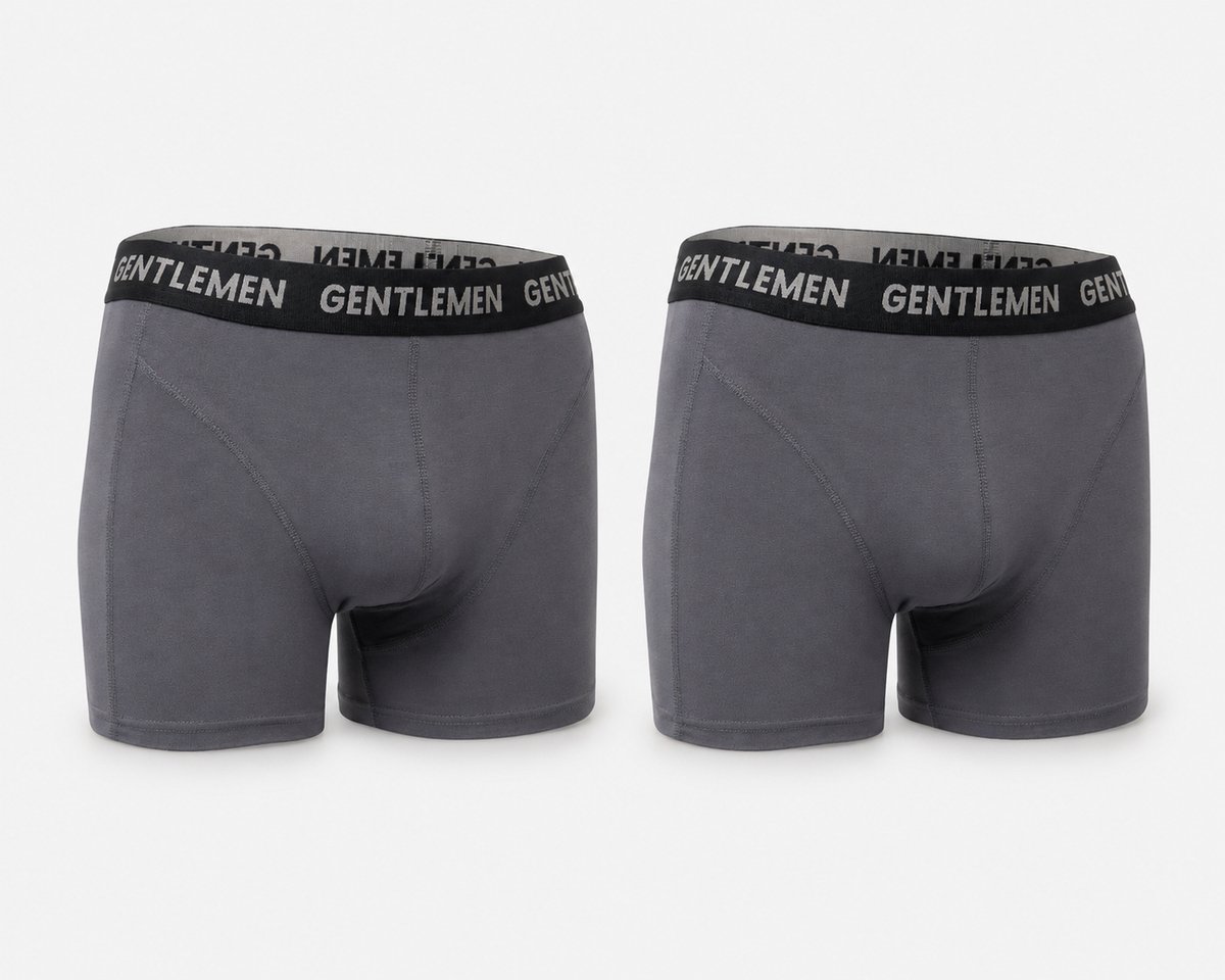 Gentlemen - 2-pak heren boxershorts exclusive - grijs - maat XXL