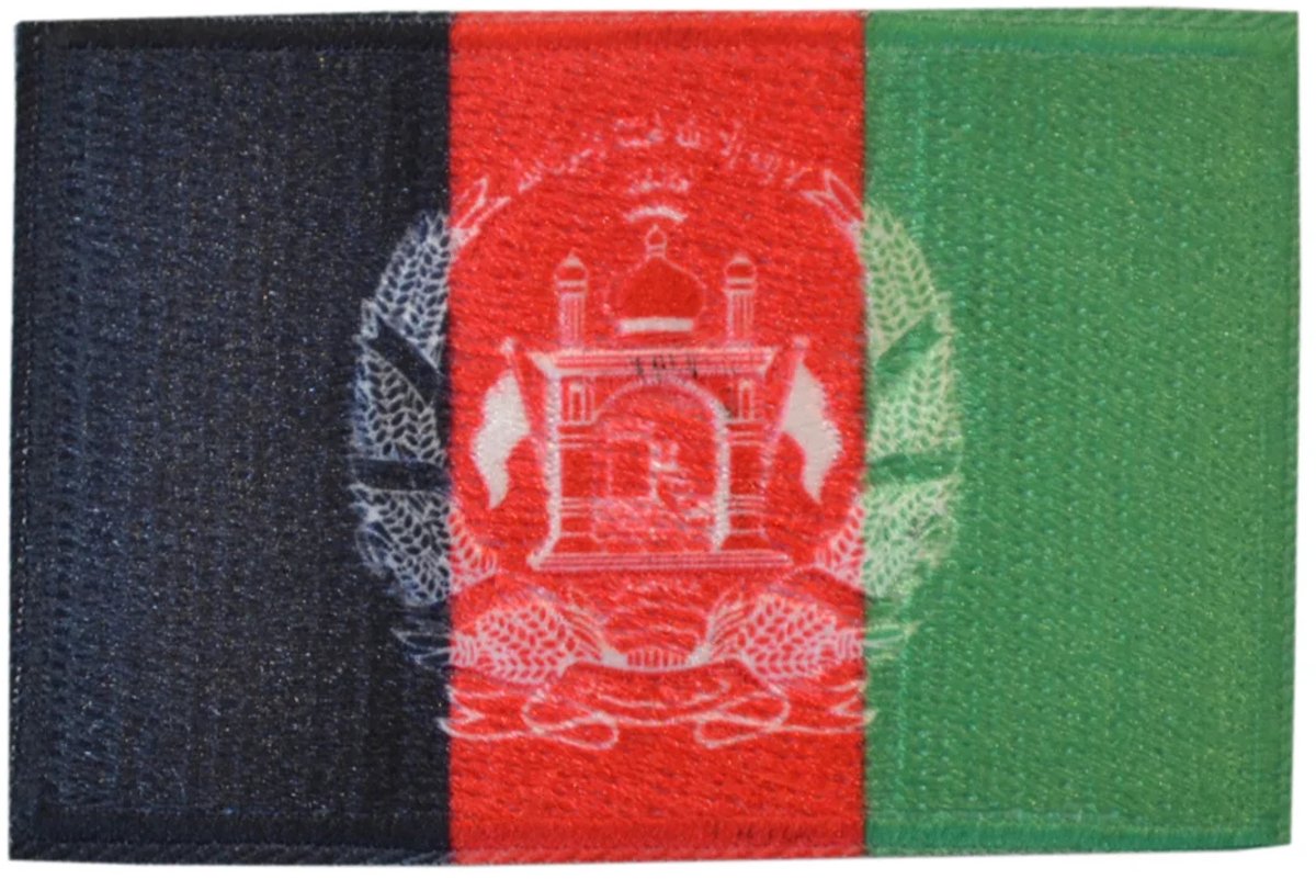Embleem vlag Afghanistan- Strijk embleem - Carnavalskleding - Carnaval accessoires