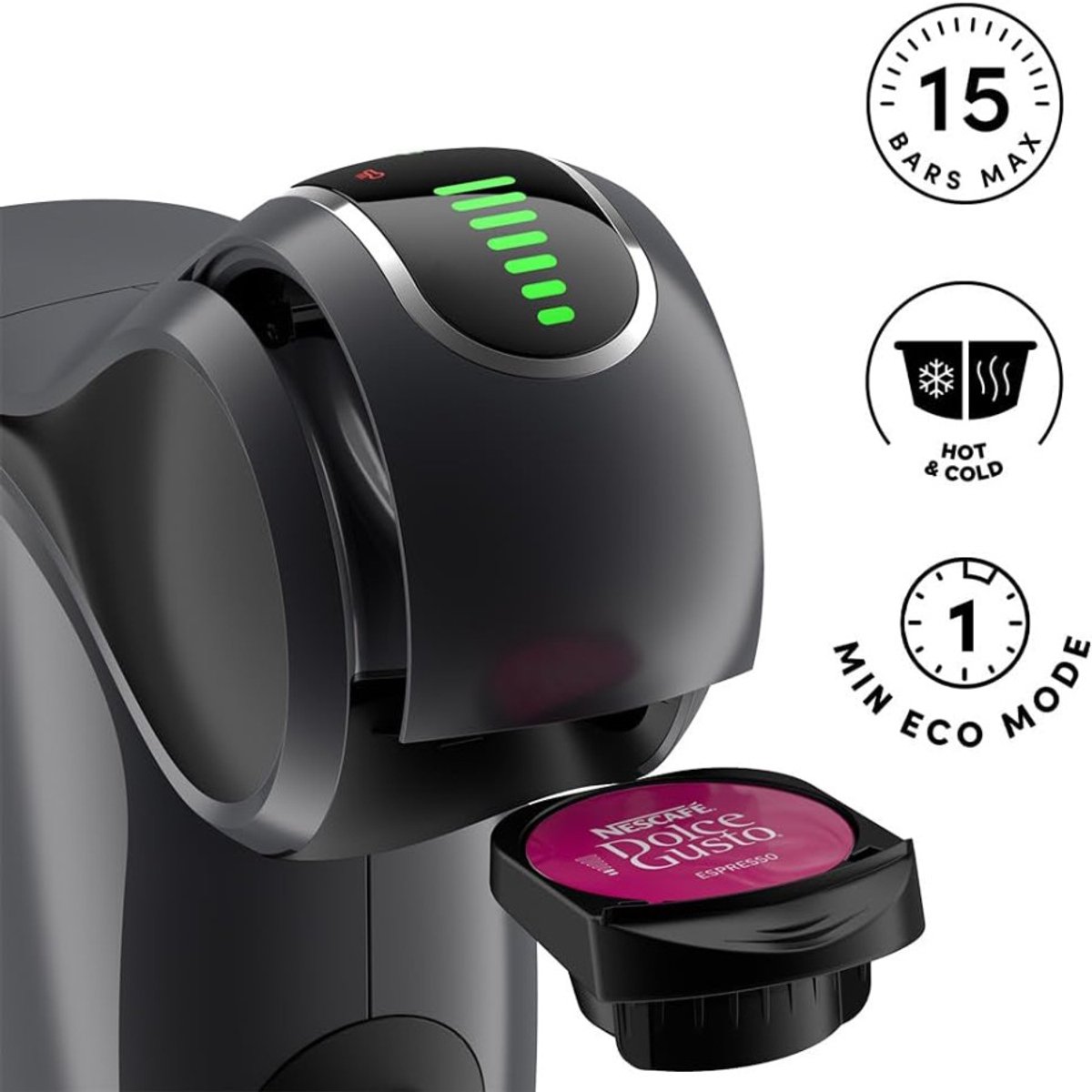 De'Longhi Genio S Plus: 15 Bar Espresso, Compact Design thumbnail 4