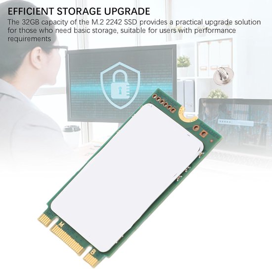 Interne SSD M.2 - Opslag Upgrade - Snellere Opstart - Compact Slim Design - 32 GB - Groen — afbeelding 3
