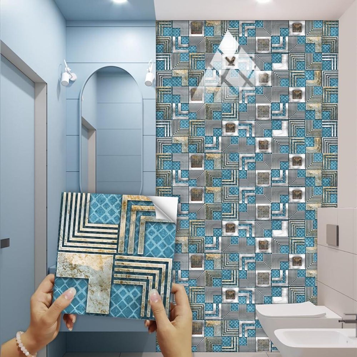 Tegelstickers - Wandtegels Vloerstickers - Keuken en Badkamer - Waterdicht en Hittebestend