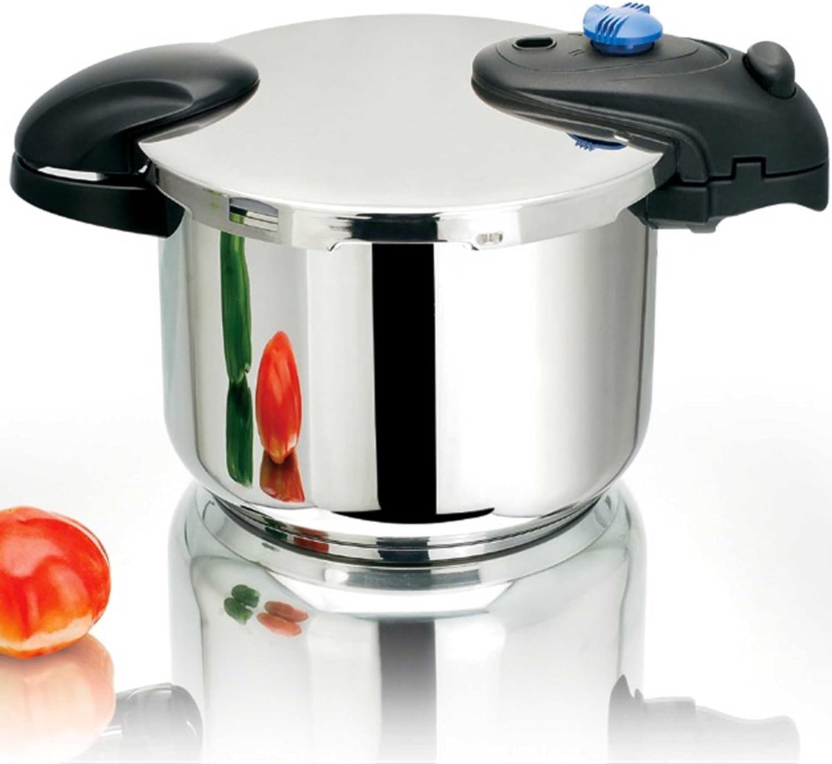 QIN® Snelkookpan Inductie - Slowcooker - Snelkookpan 6 Liter - Snelkookpan Elektrisch - Snelkookpan Tefal - Zilver - 34cm x 20cm x 27cm