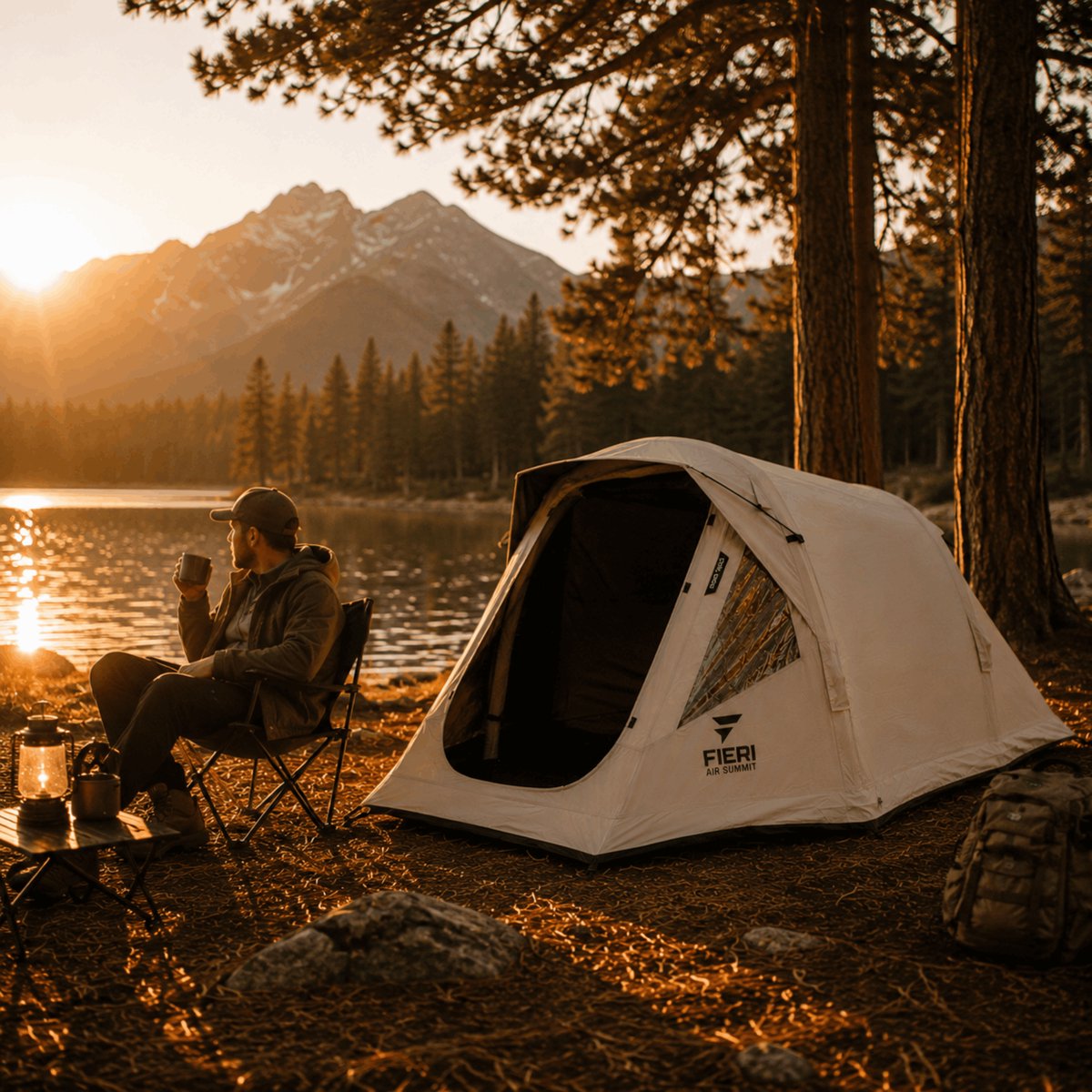 Fieri Air Summit Cooldome Opblaasbare Tent - 3 Persoons Tent - 3000 mm Waterkolom - Incl. Pomp – foto 6